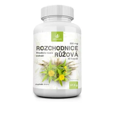 Allnature Rozchodnice růžová - Rhodiola Rosea 500 mg 60 kapslí