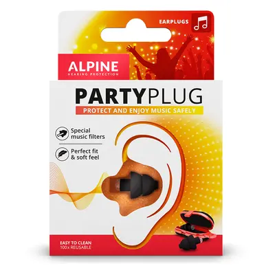 Alpine PartyPlug Transparent Chrániče SNR 19 dB 1 pár Barva: Černá