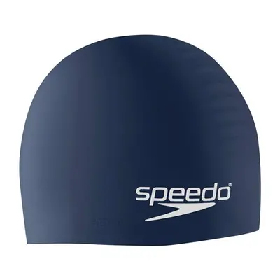 Speedo Plain flat - silikonová plavecká čepice Barva: Tmavě modrá