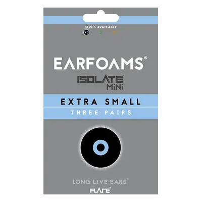 Earfoams® Isolate MiNi náhradní polštářky - 3 Páry Velikost: XS