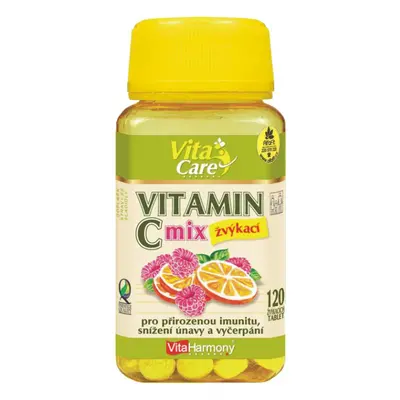 Vitamin C 100 mg MIX, pomeranč a malina - 120 žvýk. tbl.