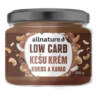 Allnature Kešu krém LOW carb - kokos a kakao 220 g