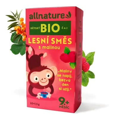 Allnature BIO Dětský čaj Lesní směs s malinou 20x1,5 g