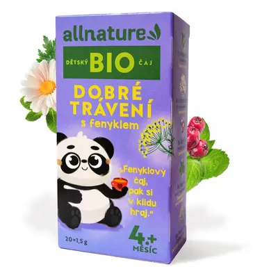 Allnature BIO Dětský čaj Dobré trávení s fenyklem 20x1,5 g