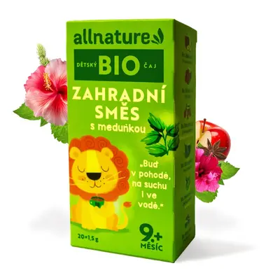 Allnature BIO Dětský čaj Zahradní směs s meduňkou 20x1,5 g