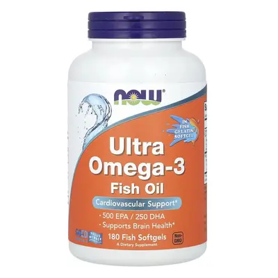 Now Foods Ultra Omega-3 Rybí olej 500 EPA + 250 DHA x 180 softgel kapslí