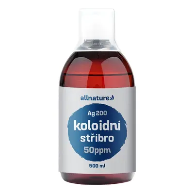 Allnature Koloidní stříbro Ag200 50ppm 500 ml