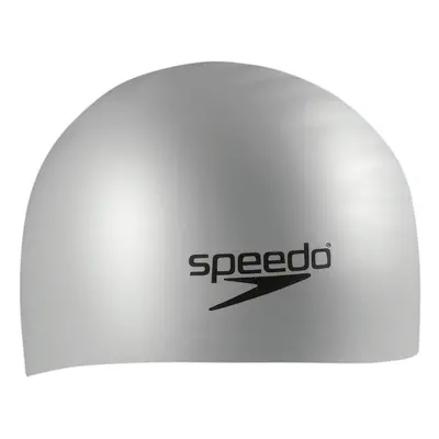 Speedo Plain flat - silikonová plavecká čepice Barva: Šedá