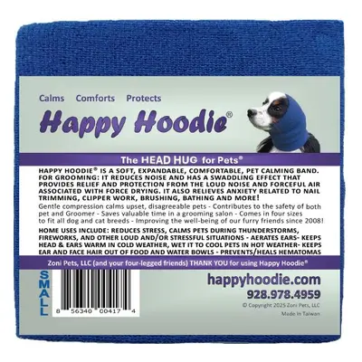 Happy Hoodie - uklidňující čelenka pro psy a kočky Barva: Modrá, Velikost: S