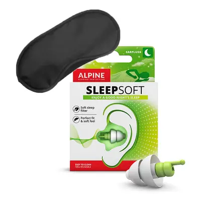 Alpine SleepSoft+MASKA špunty na spaní 1 pár