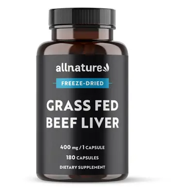 Allnature Grass Fed Beef Liver 180 cps