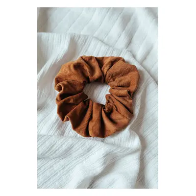 Medová manšestrová gumička scrunchie