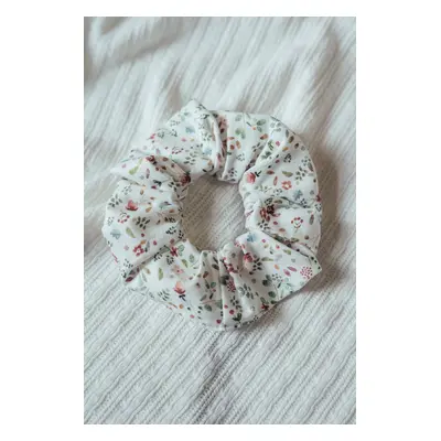 Bavlněná gumička scrunchie podzimní kvítka