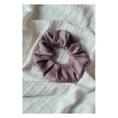 Růžová tencelová gumička scrunchie