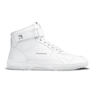 Barefoot tenisky Barebarics Zing - High Top - All White - Leather