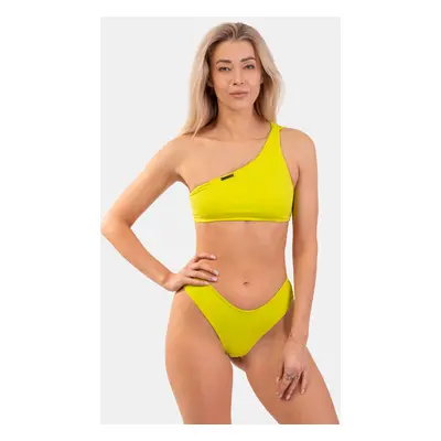 Dámské plavky Nebbia One Shoulder Bandeau Bikini Top Green