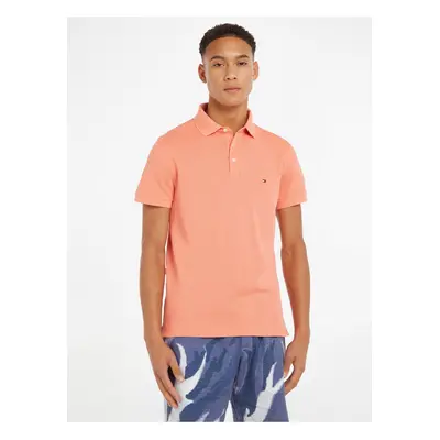 Oranžové pánské polo tričko Tommy Hilfiger - Pánské