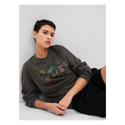 GAP Mikina vintage soft floral logo - Dámské