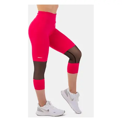 Dámské legíny Nebbia High-Waist ¾ Length Sporty Leggings pink