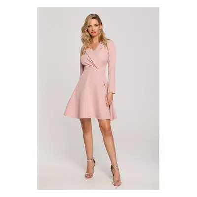 Dámské šaty Makover Makover_Dress_K138_Crepe_Pink