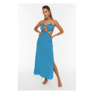 Trendyol Turquoise Cut-Out Detailed Beach Dress