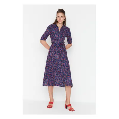 Dámské šaty Trendyol MultiColored BeltEd Shirt Dress