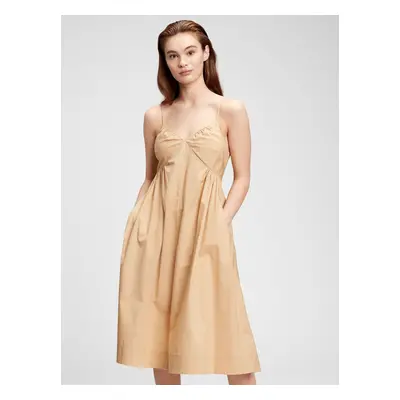 GAP Šaty deep cami midi dress - Dámské