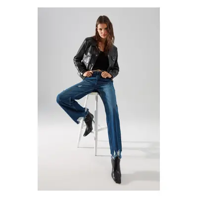 Trendyol Jeans - Blue - Wide leg