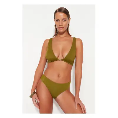 Trendyol Green Triangle Příslušenství Bikiny Top