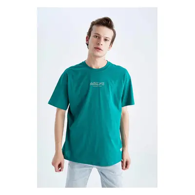 DEFACTO tričko s potiskem Boxy Fit Crew Neck