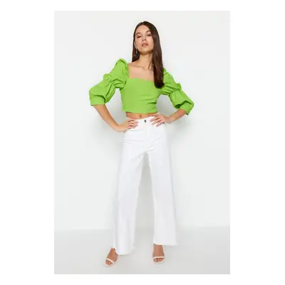 Dámský crop top Trendyol Ruffle detailed