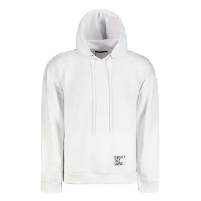 Trendyol White Oversize/Wide Cut Hooded Labeled Fleece/Warm Sweatshirt