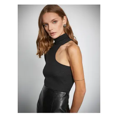 Koton Melis Ağazat X - Turtleneck Blouse with Window Detail