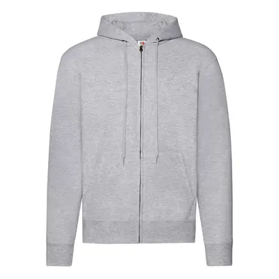 Grey Zippered Hoodie Classic Fruit of the Loom