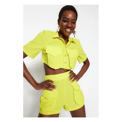 Trendyol Yellow Beach Bottom-Top With Pocket Detailed Set