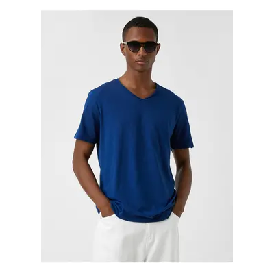 Tričko Koton V-Neck Basic