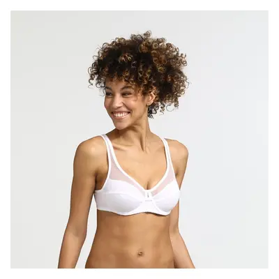 Bílá dámská podprsenka Dim GENEROUS COTTON BIO BRA