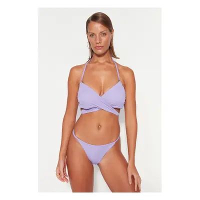 Trendyol Lilac Bralette Tie Bikini Top