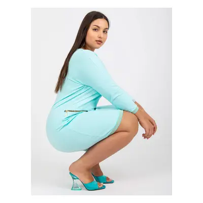 Mint plus size tunika s drobným potiskem a aplikací