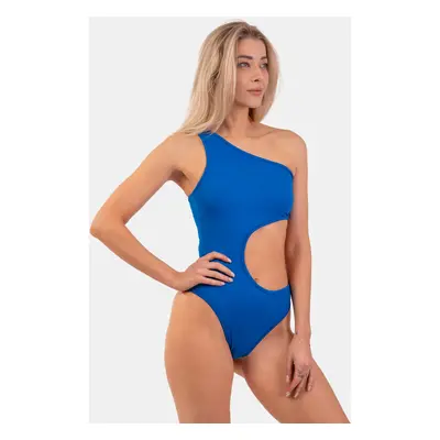 Dámské plavky Nebbia One Shoulder Asymmetrical Monokini Blue