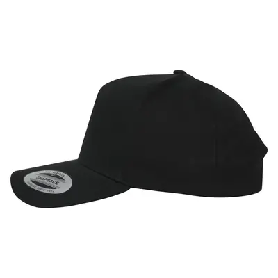 5panelový zakřivený klasický snapback černý