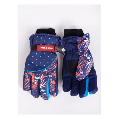 Yoclub Kids's Children's Winter Ski Gloves REN-0242G-A150 Navy Blue