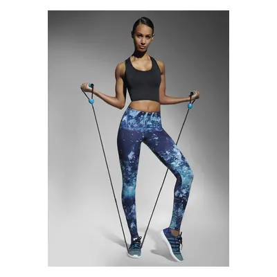 Bas Bleu LAGUNA elastic sports leggings with a fashionable print