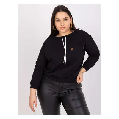 Černá krátká mikina plus size od Louny