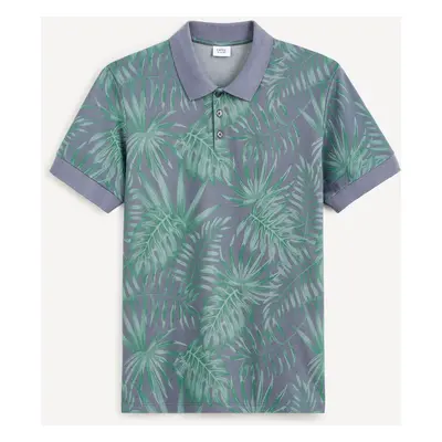 Celio Polo tričko Cepalm listy - Pánské