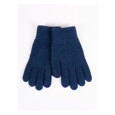 Yoclub Kids's Girls' Five-Finger Touchscreen Gloves RED-0085G-005C-002 Navy Blue