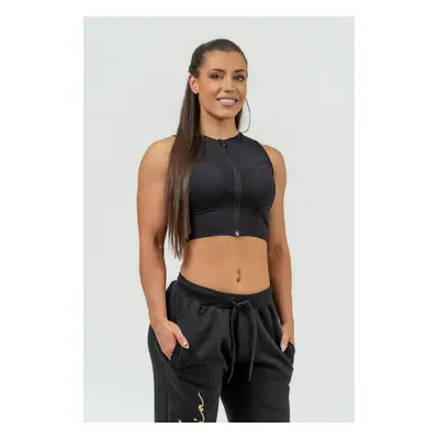 NEBBIA Women's crop top with high support INTENSE Mesh