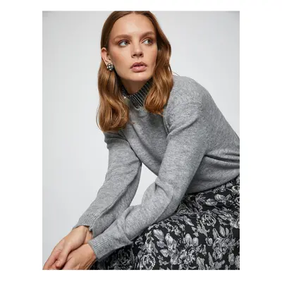 Koton Melis Ağazat X - Soft Textured Crew Neck Knitwear Sweater