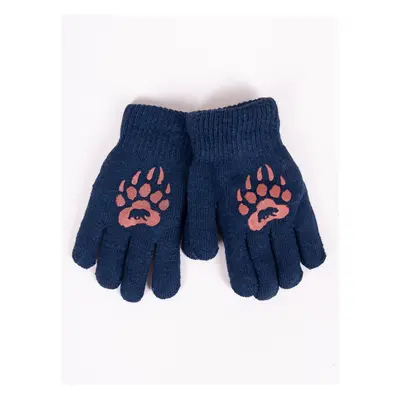 Yoclub Kids's Gloves RED-0200C-AA5A-004 Navy Blue