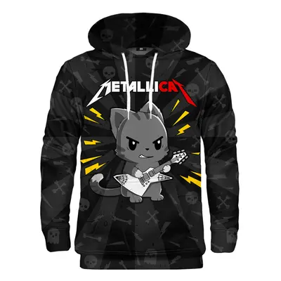 Mr. GUGU & Miss GO Unisex's Metallicat Hoodie H-K2313